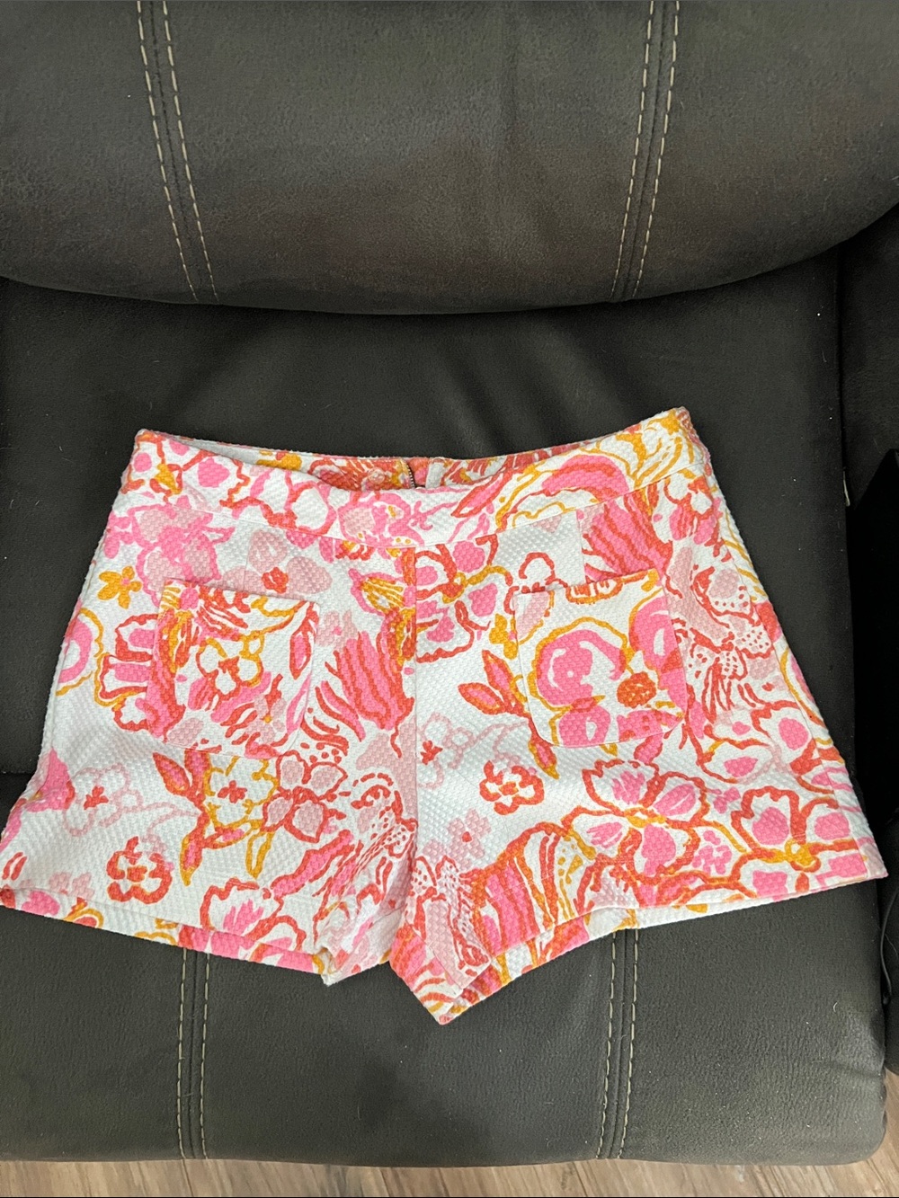 Lilly Pulitzer Pink, Coral & Yellow Floral Skorts